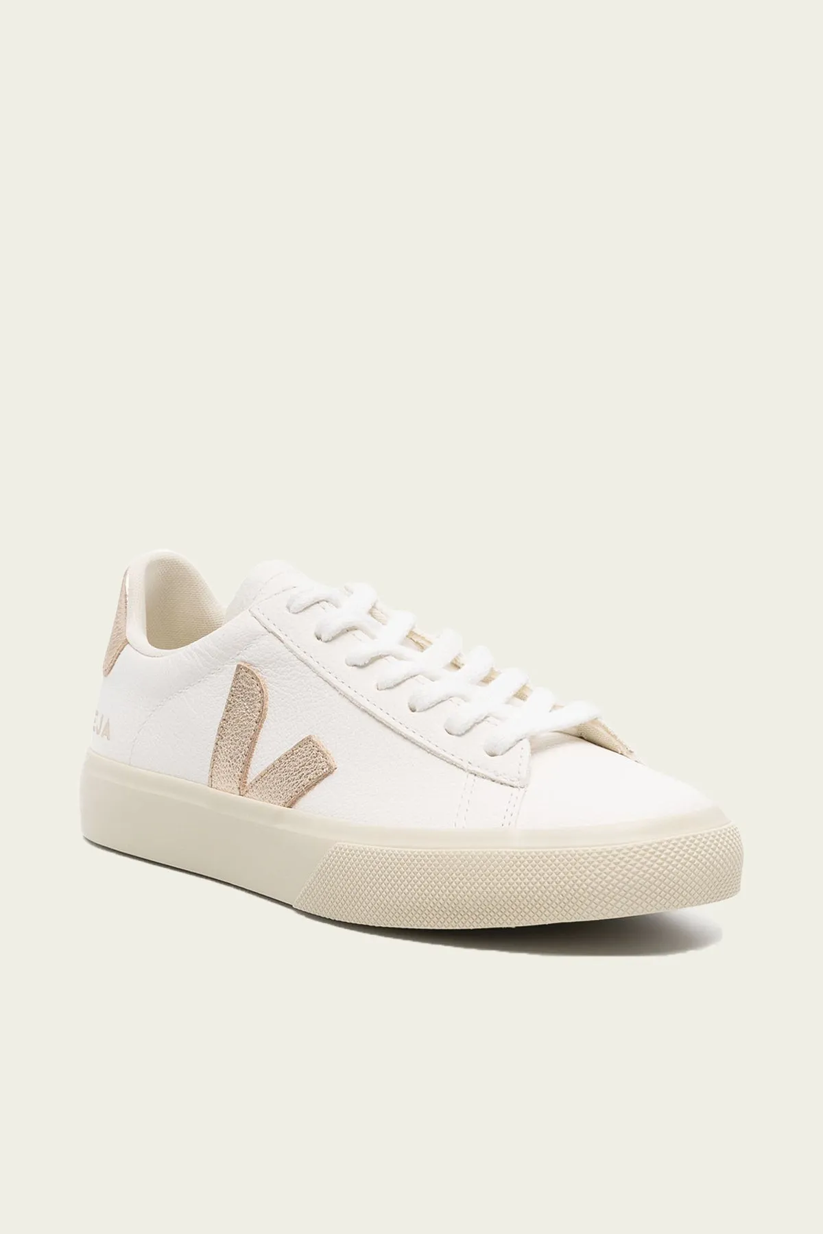 Campo Chromefree Leather Sneaker in White Platine