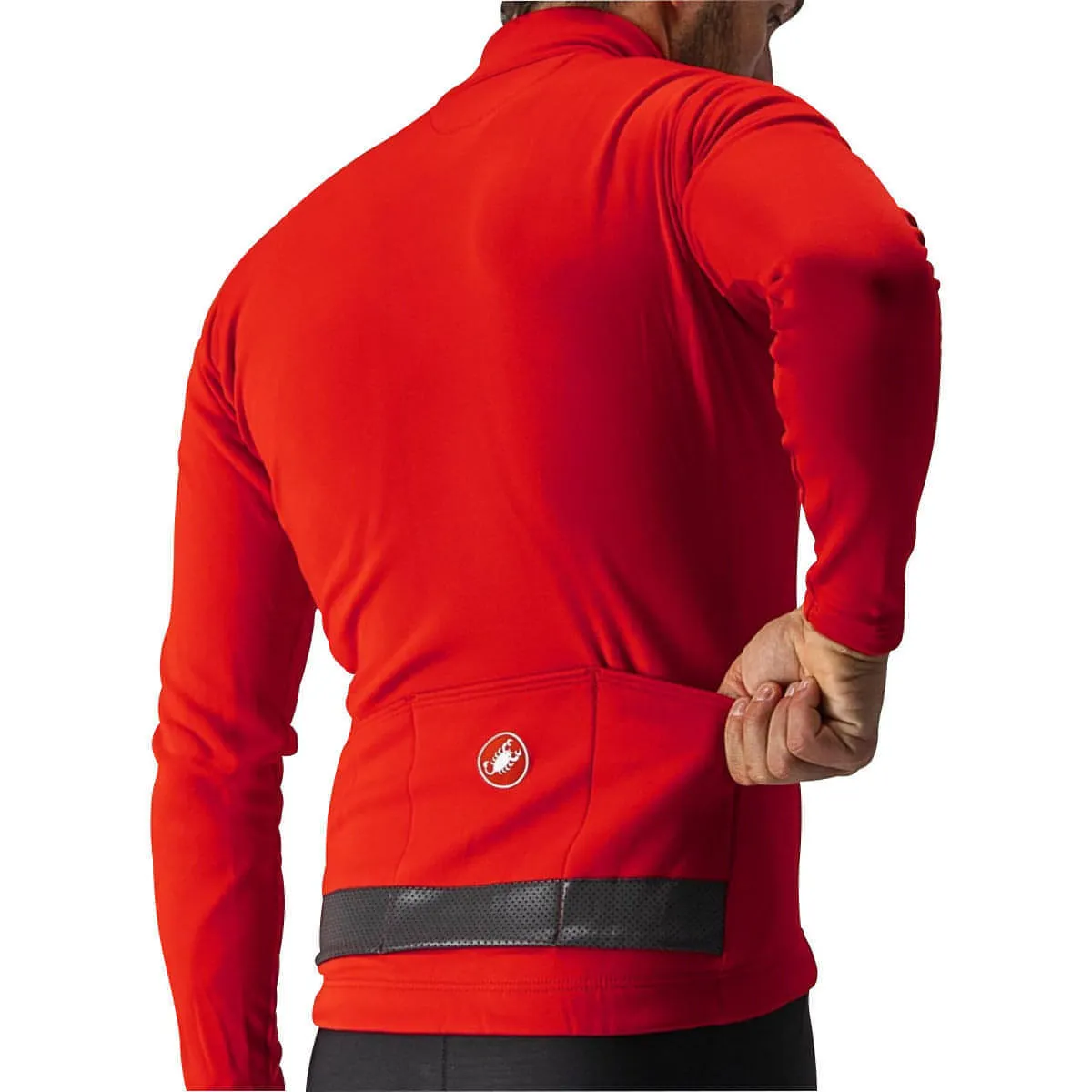 Castelli Puro 3 Long Sleeve Mens Cycling Jersey - Red