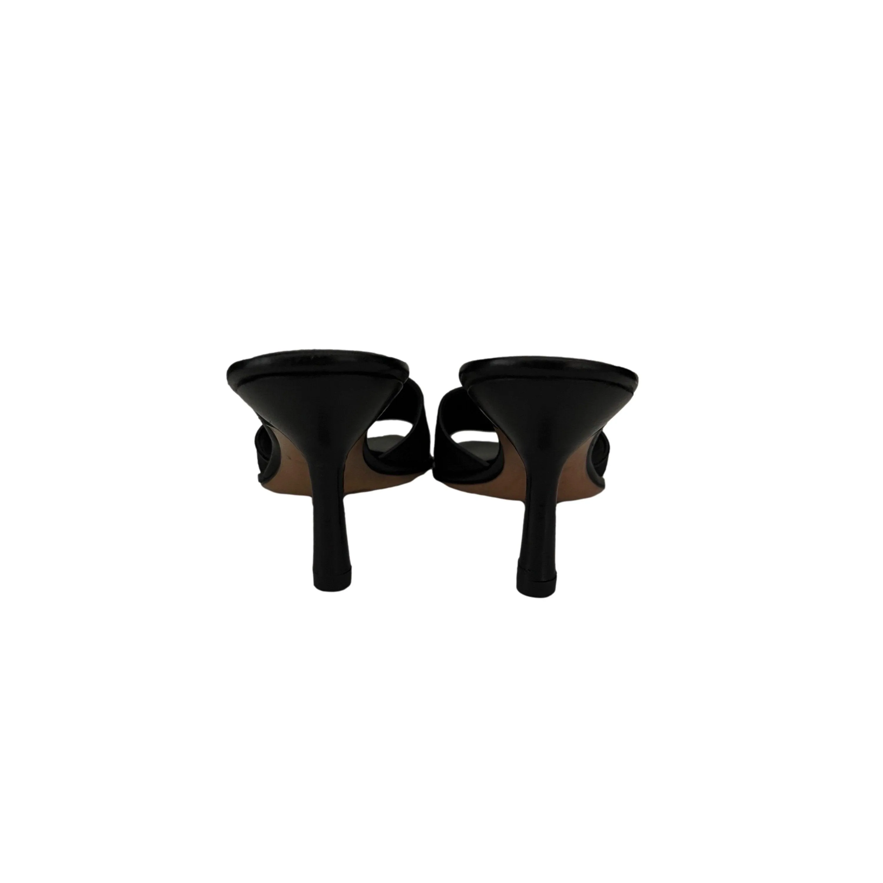 Chanel Black Logo Heels