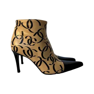 Chanel Nude Logo Boots