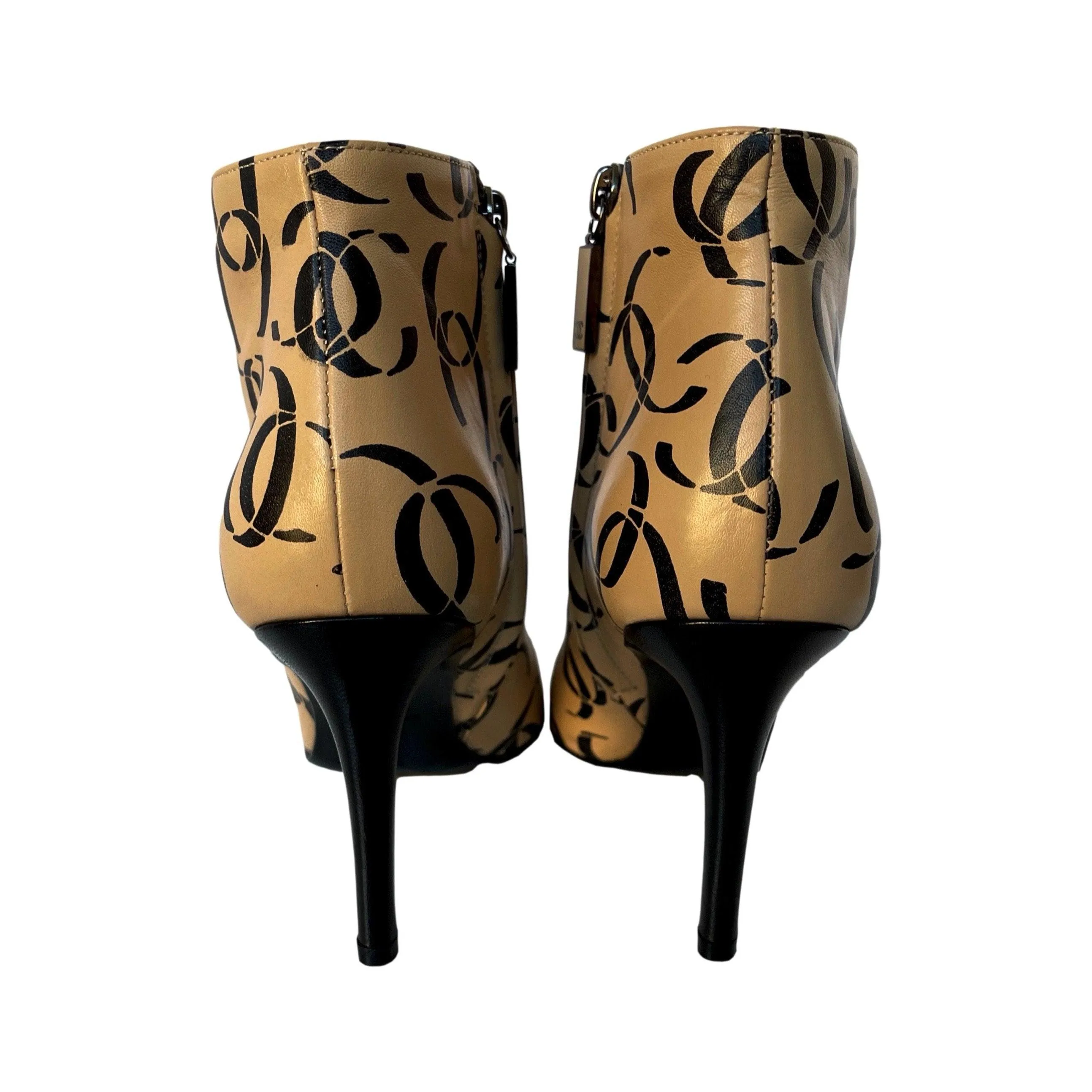 Chanel Nude Logo Boots