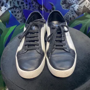 Chanel White Rubber and Black Leather Sneaker