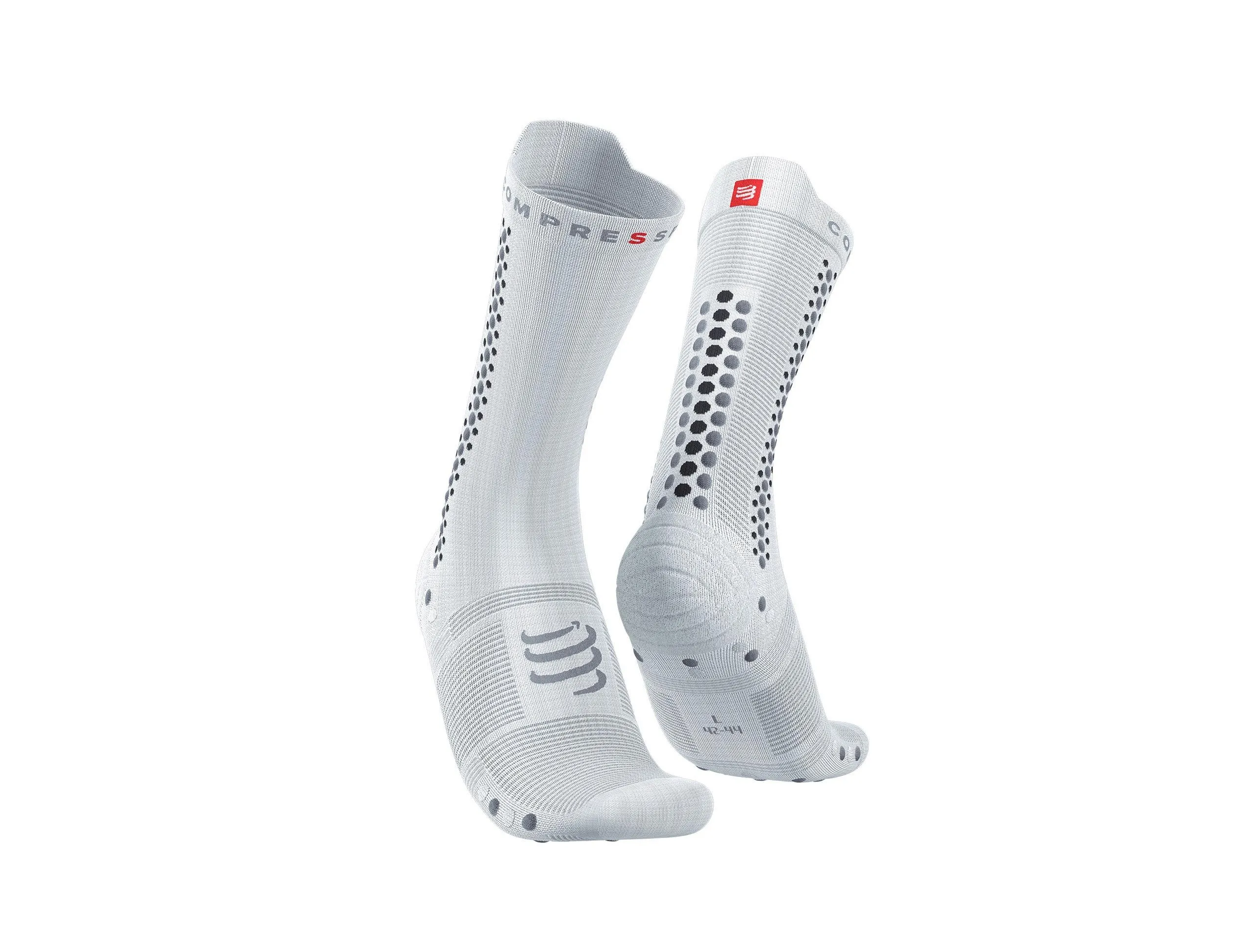 Compressport Unisex's Pro Racing Socks v4.0 Bike - White/Alloy