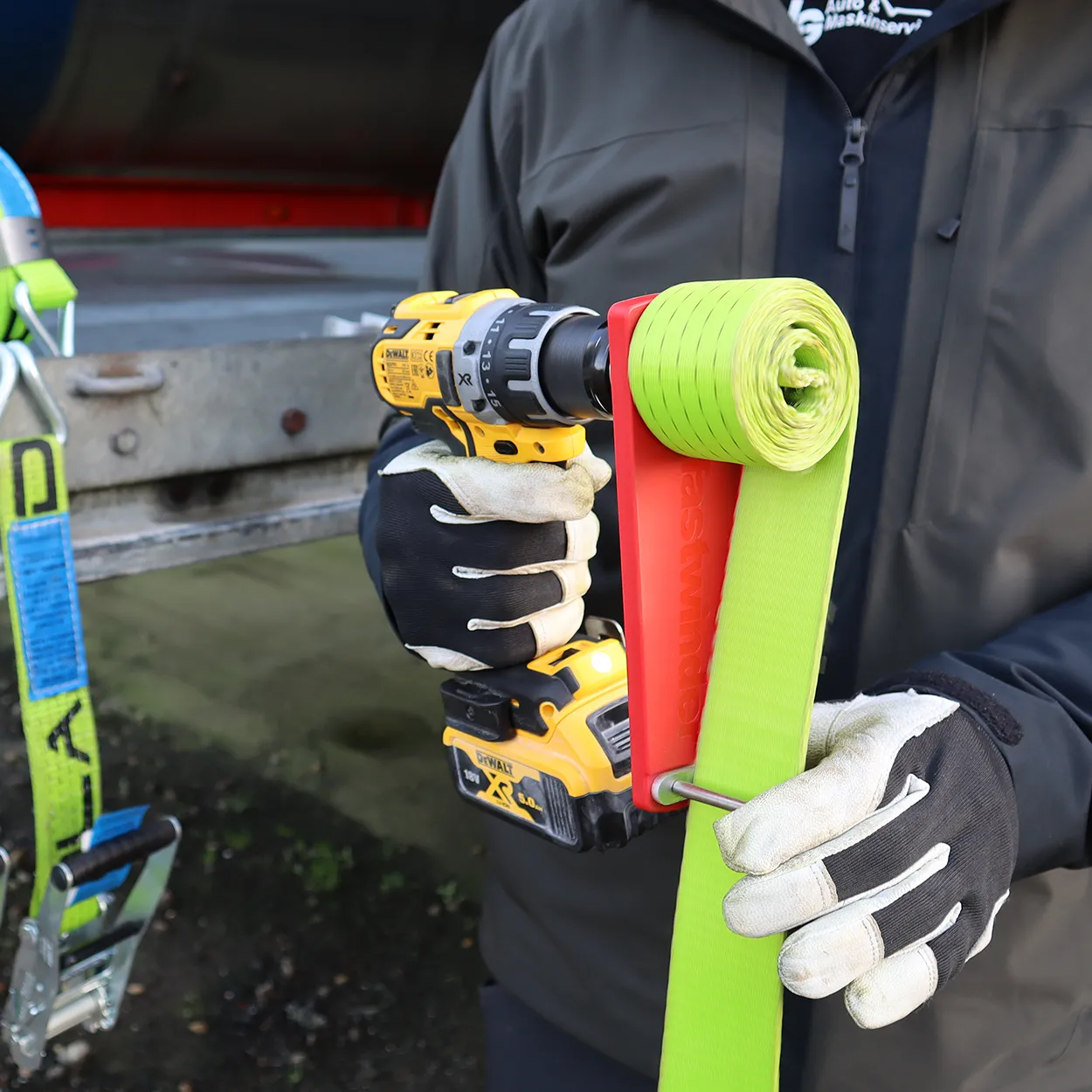 Cordless Drill Attachment Fast Strap Winder