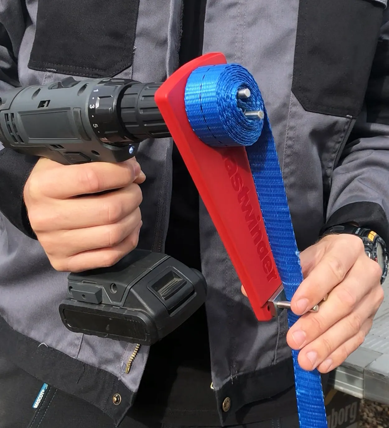 Cordless Drill Attachment Fast Strap Winder