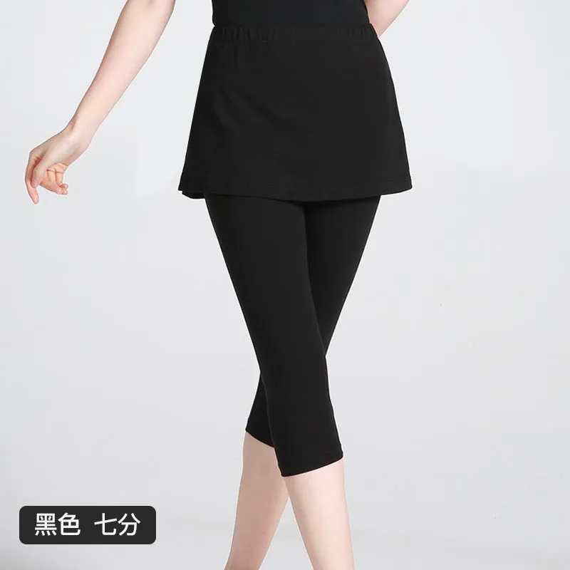 Cotton A-Line Skirt Pants Yoga Dance Wear