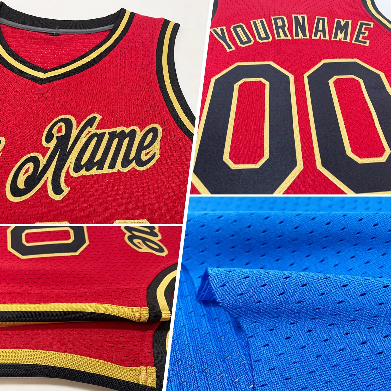 Custom Blue White-Neon Green Authentic Throwback Basketball Jersey
