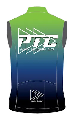 Custom Vest   Reflective Pocket Piping - Perth Tri Club