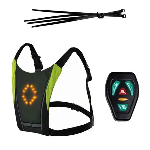 Cycling Turn Signal Indicator Vest