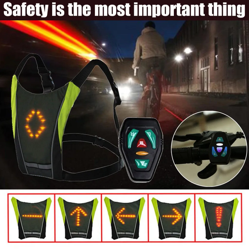 Cycling Turn Signal Indicator Vest