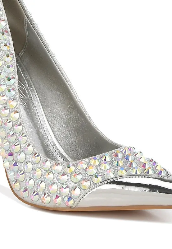 Diamante Embellished Stiletto Pumps