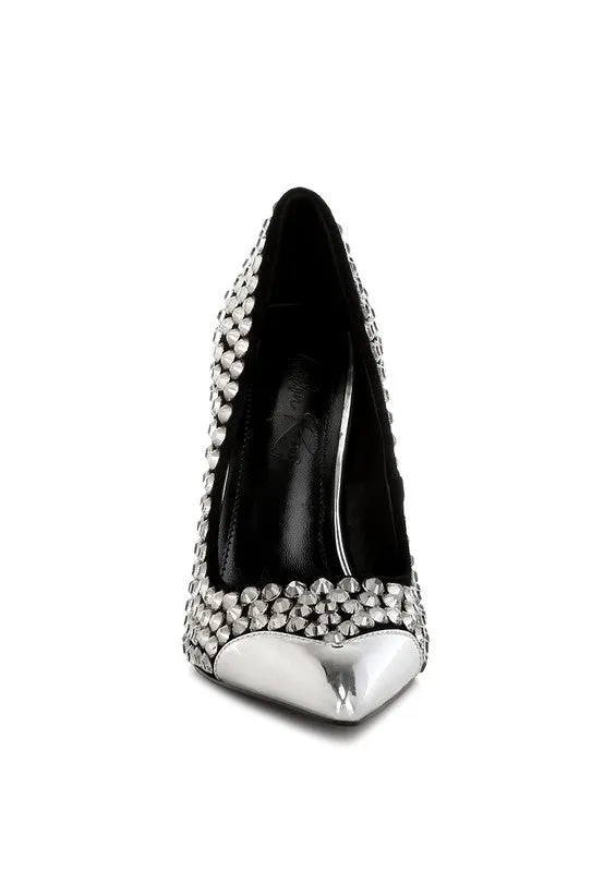 Diamante Embellished Stiletto Pumps