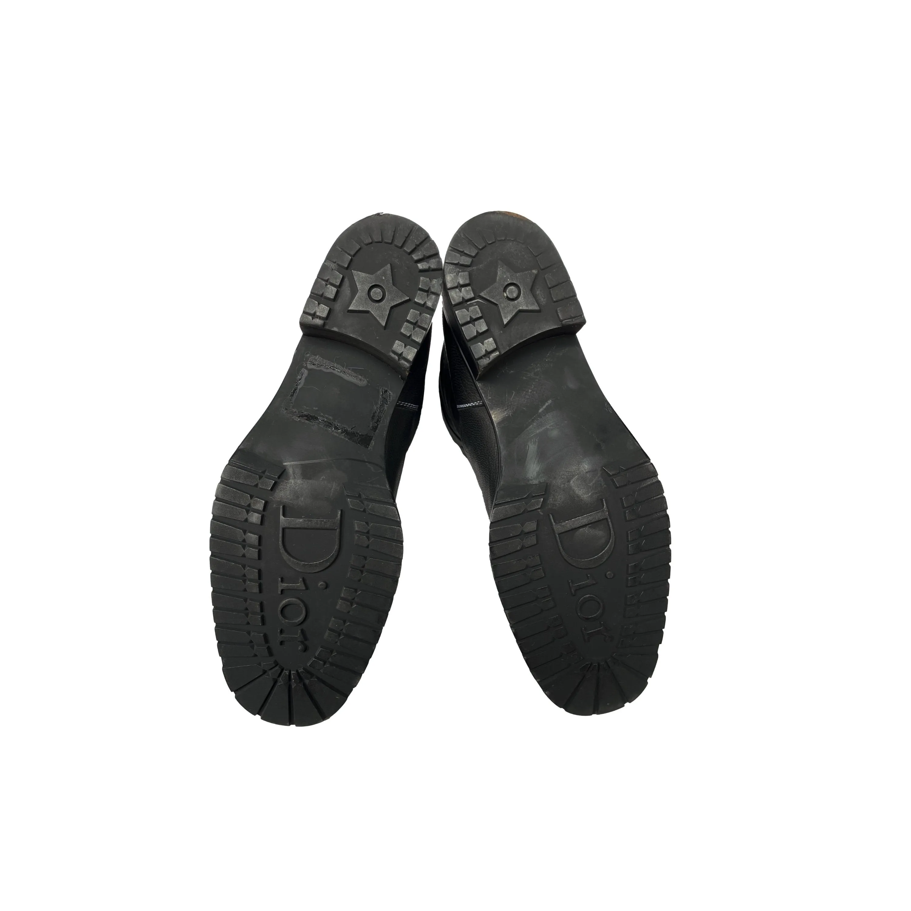Dior Black Logo Leather Boots