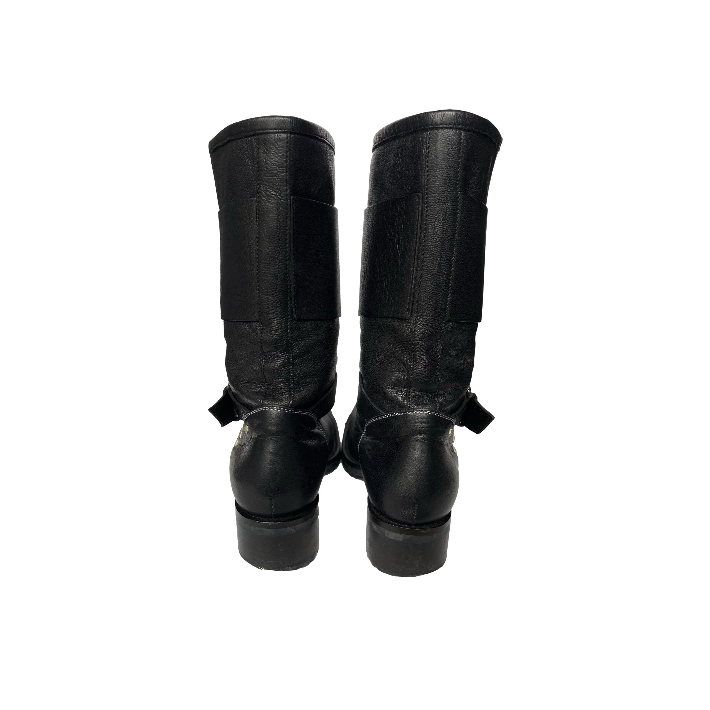 Dior Black Logo Leather Boots