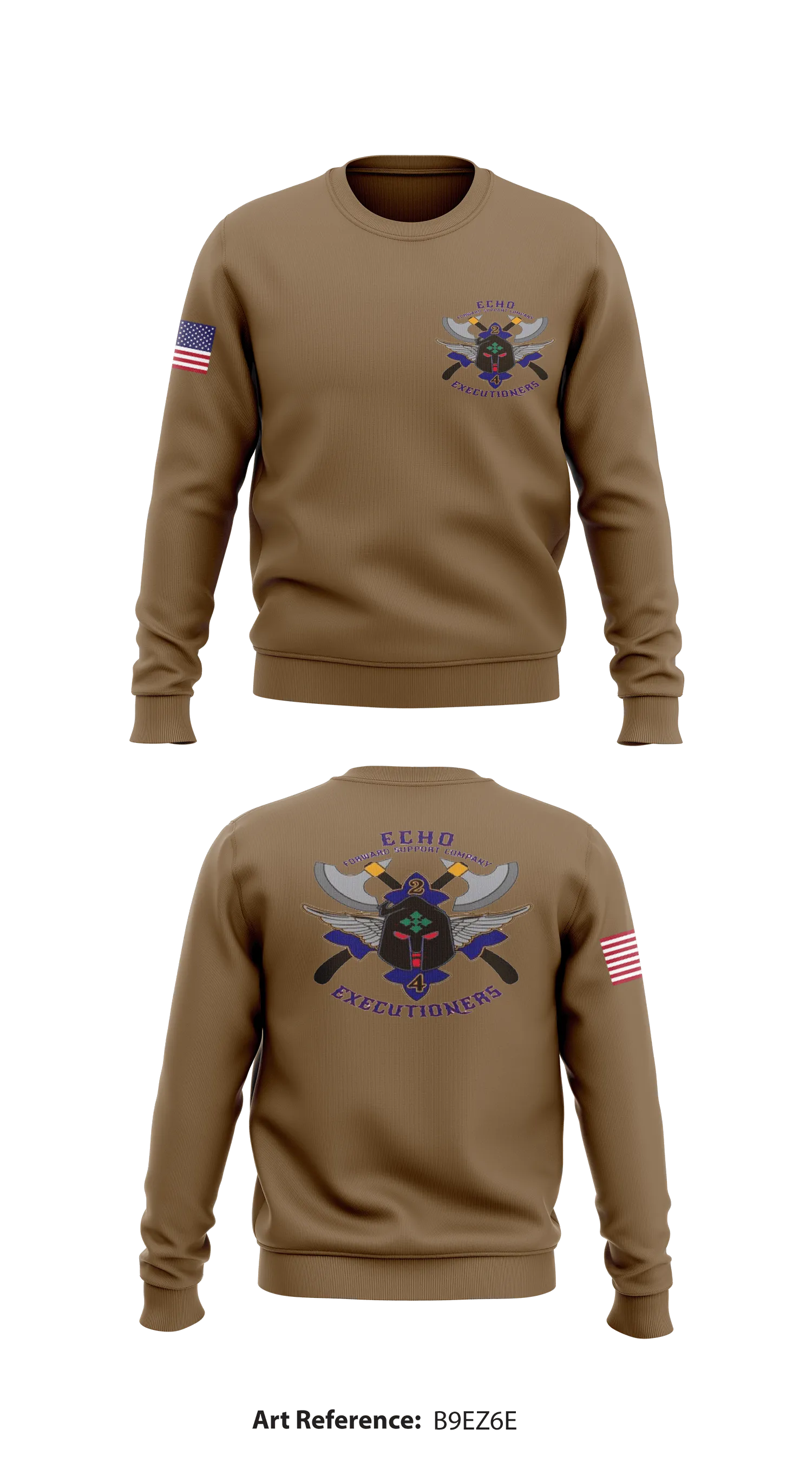 E. Co 427 BDE Support BN Store 1 Core Men's Crewneck Performance Sweatshirt - b9eZ6e