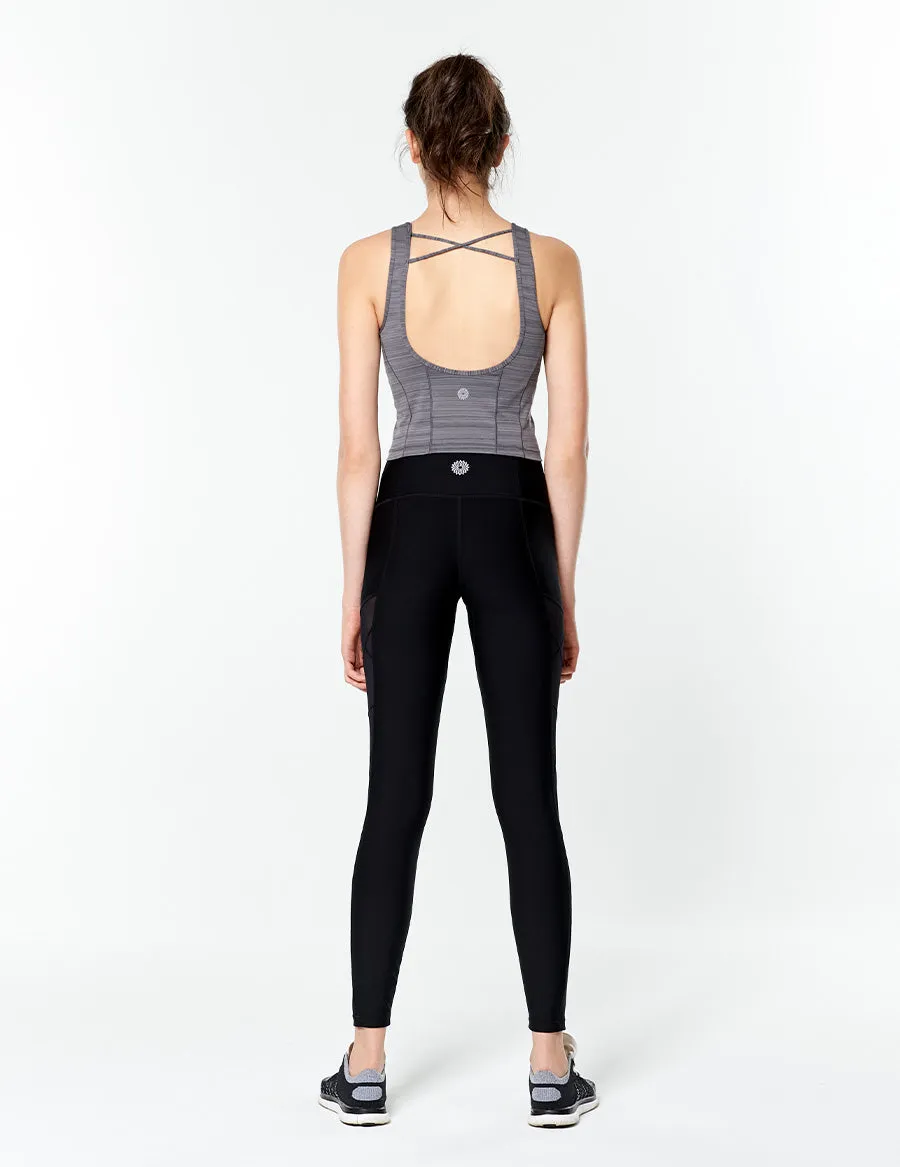 easyoga LESPIRO Ungula Cropped Tank - D67 Gray Stripe