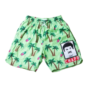 EL CHAPO BASKETBALL SHORTS (GREEN)