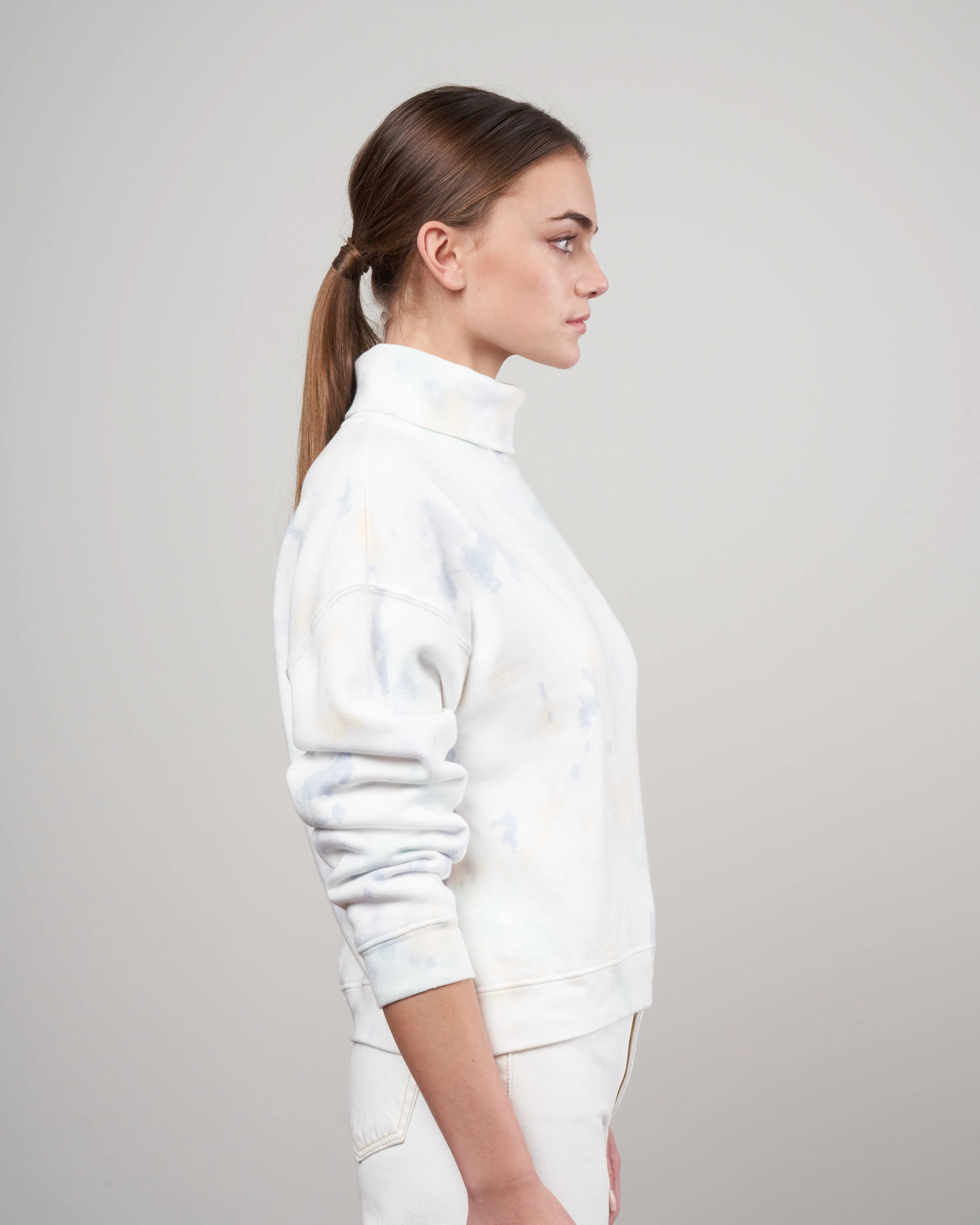 embrace me fleece sweatshirt - blue passion tie dye