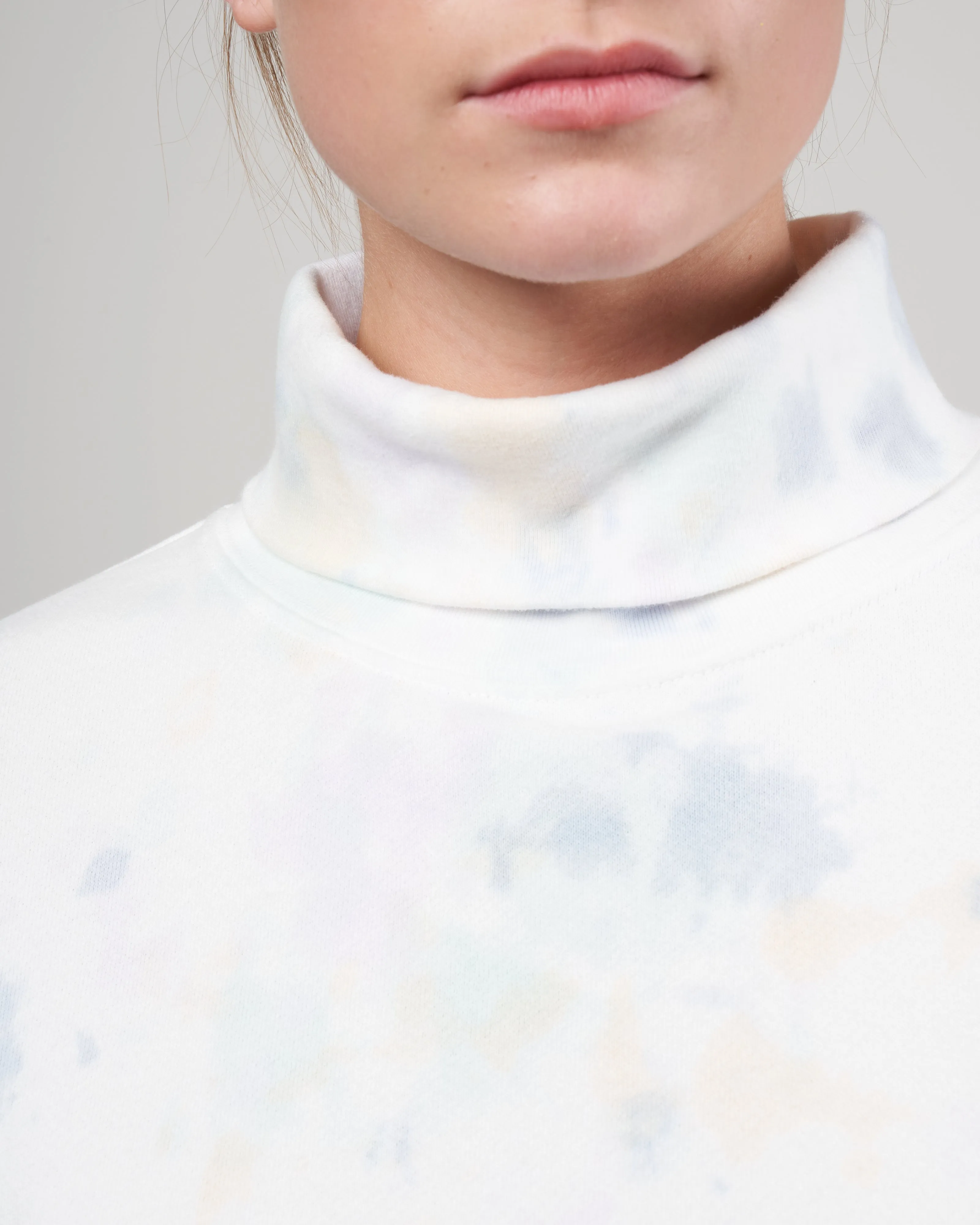 embrace me fleece sweatshirt - blue passion tie dye