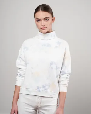 embrace me fleece sweatshirt - blue passion tie dye
