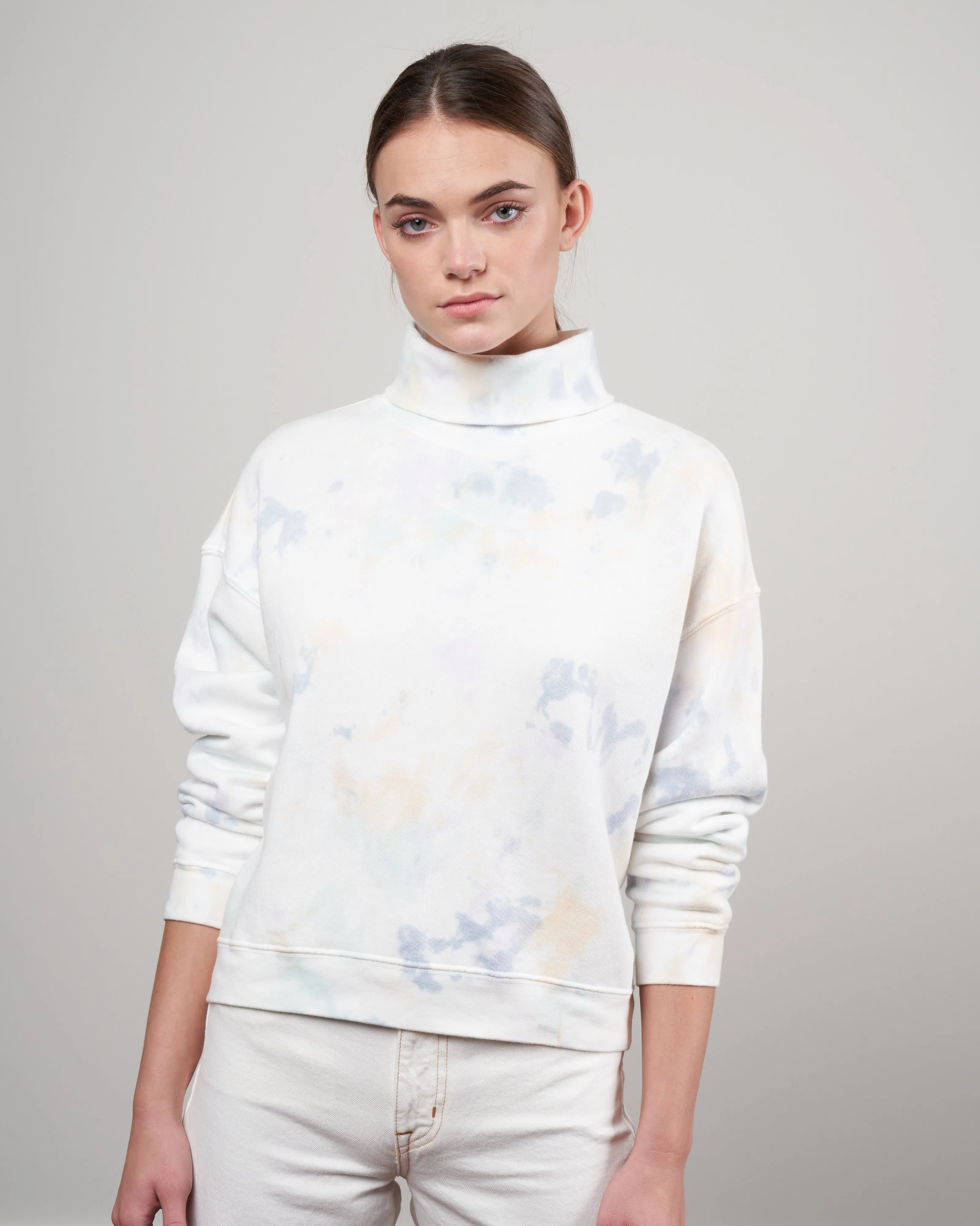 embrace me fleece sweatshirt - blue passion tie dye