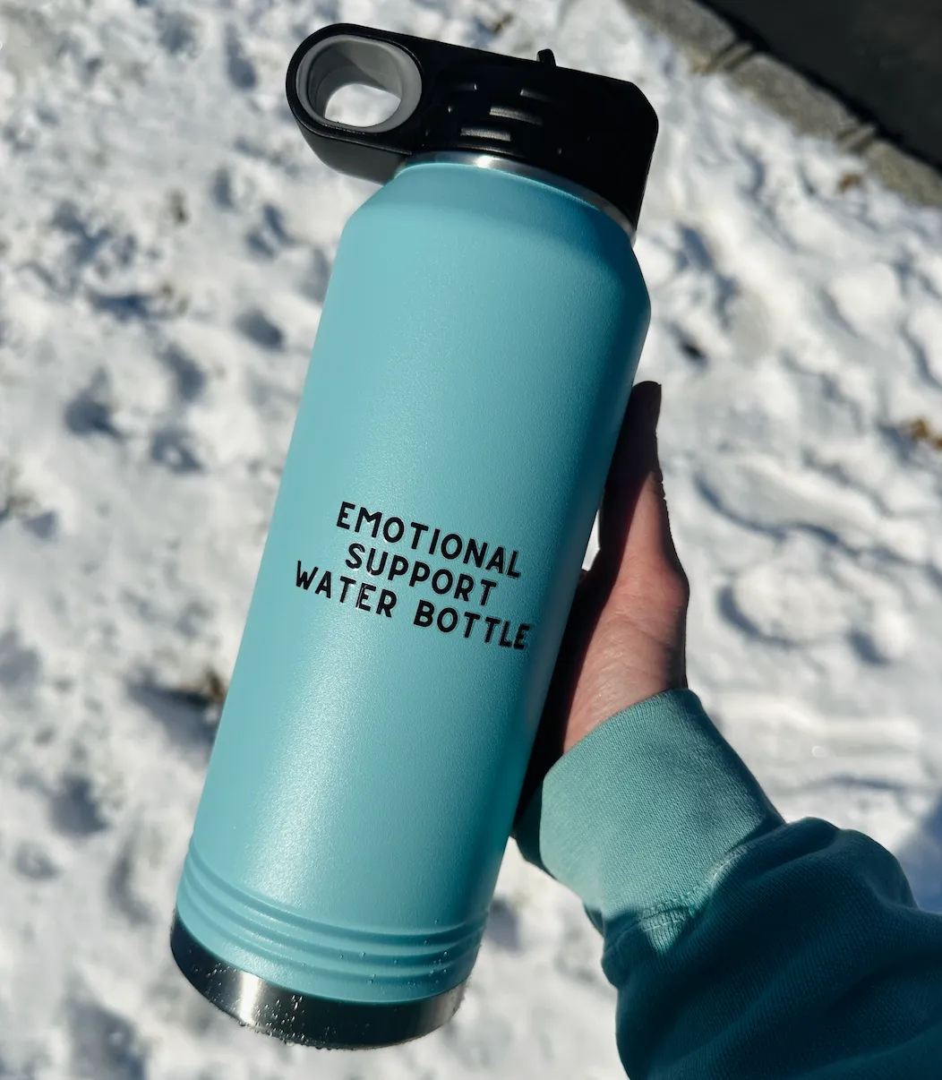 Emotional Support 32 oz Water Bottle
