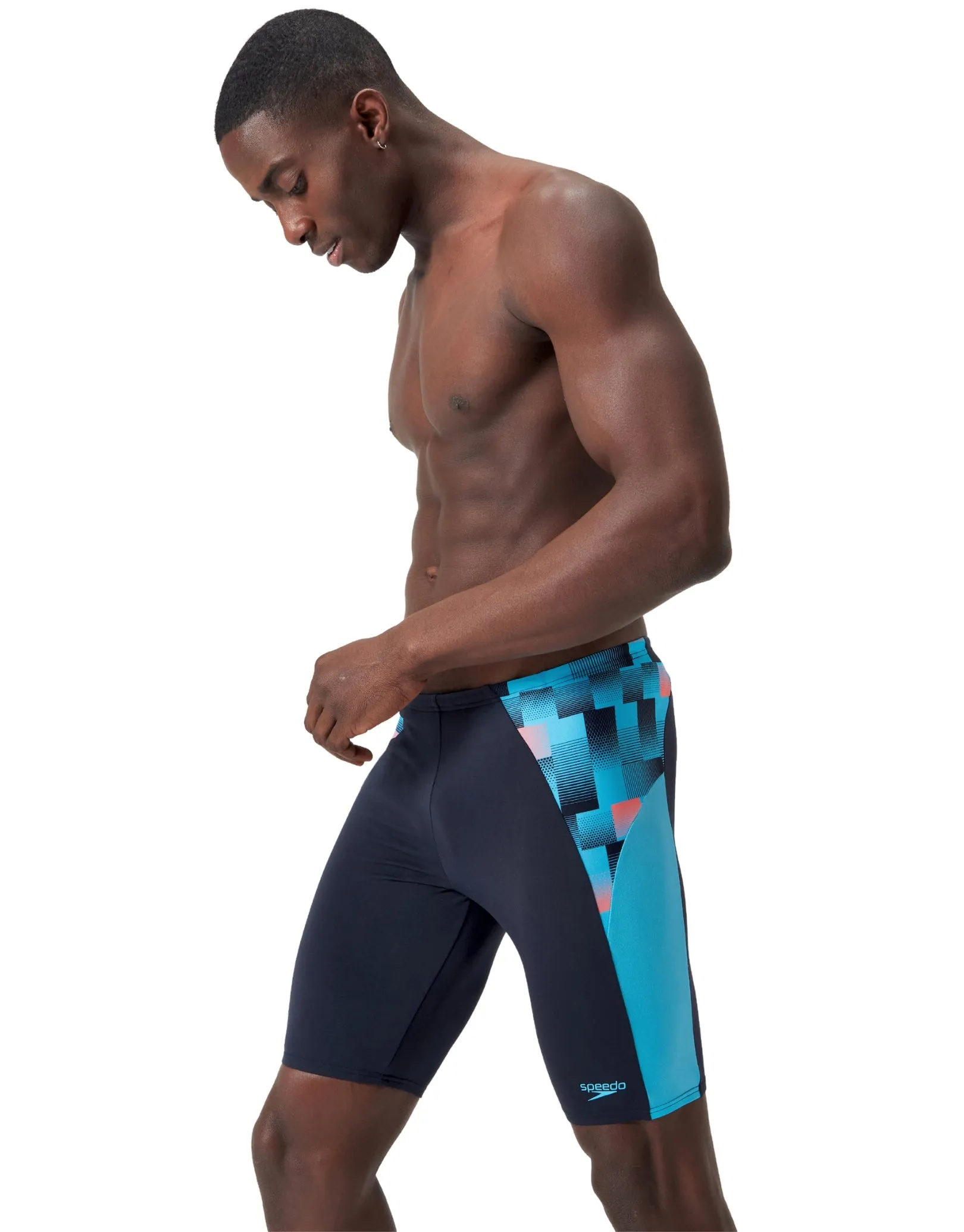 Endurance  Max Splice Swim Jammer - Navy/Blue