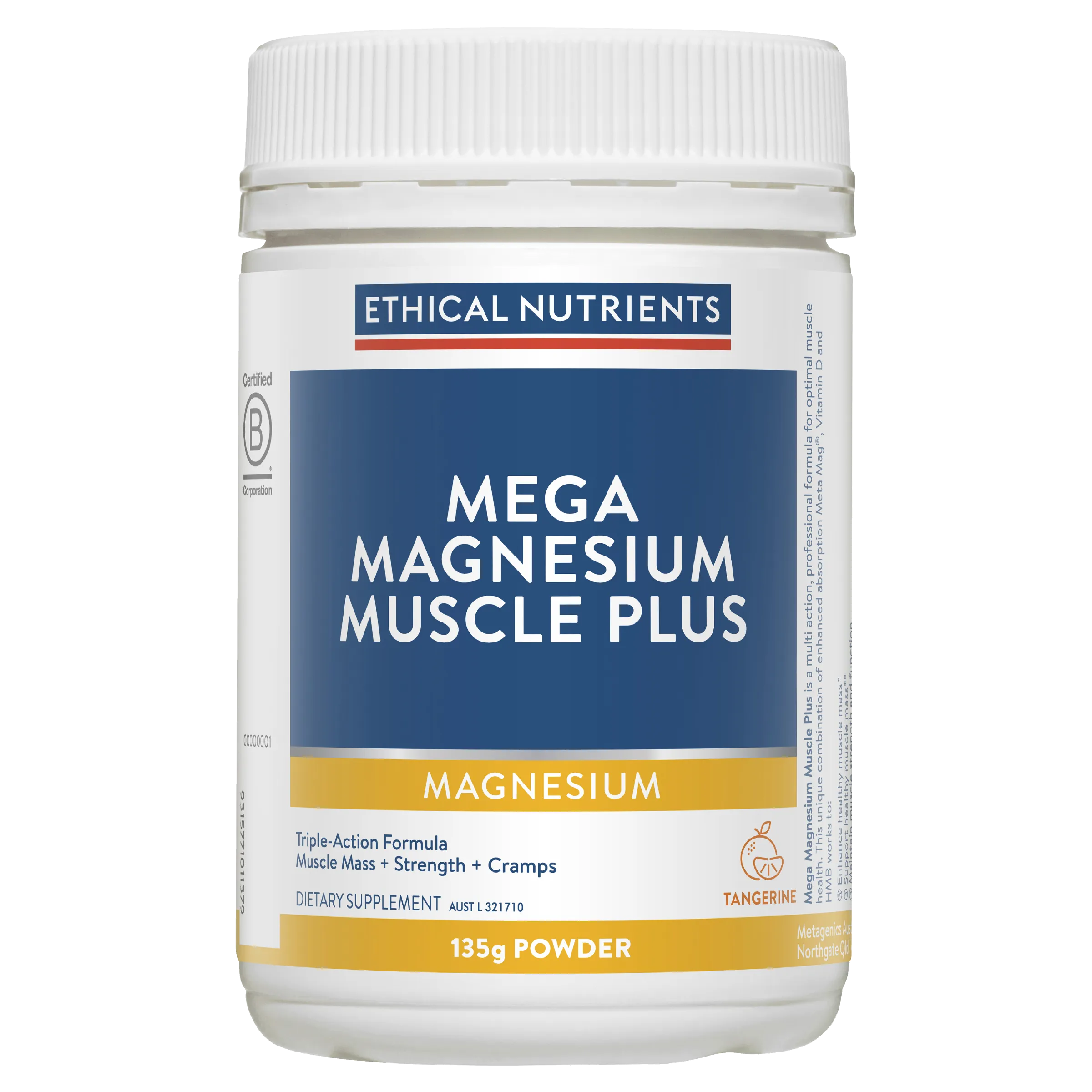 Ethical Nutrients Mega Magnesium Muscle Plus Powder