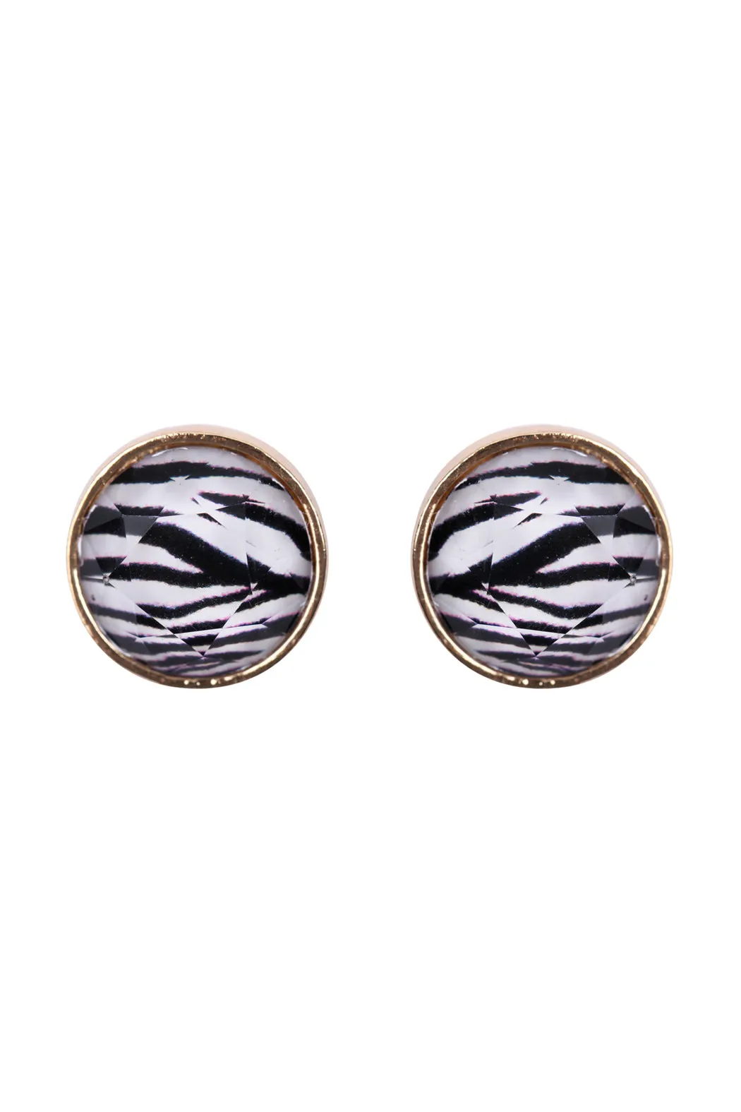 FACETED CIRCLE ACRYLIC POST EARRINGS
