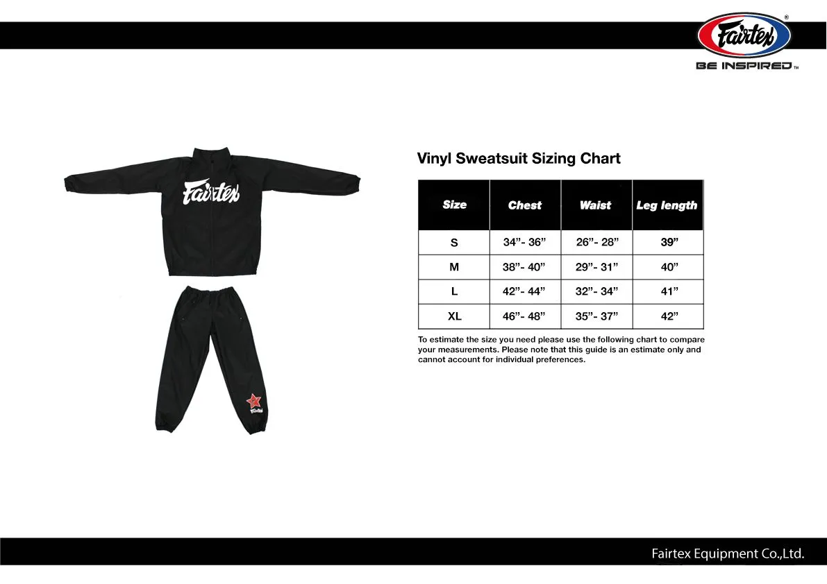 FAIRTEX VS2 VINYL SAUNA SWEATSUIT - VS2