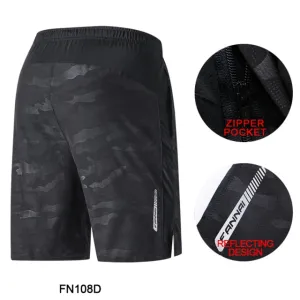 FANNAI Summer Running Shorts for Men, Polyester Sports Quick Dry Shorts Zipper Pocket for Training Gym Basketball Jogging