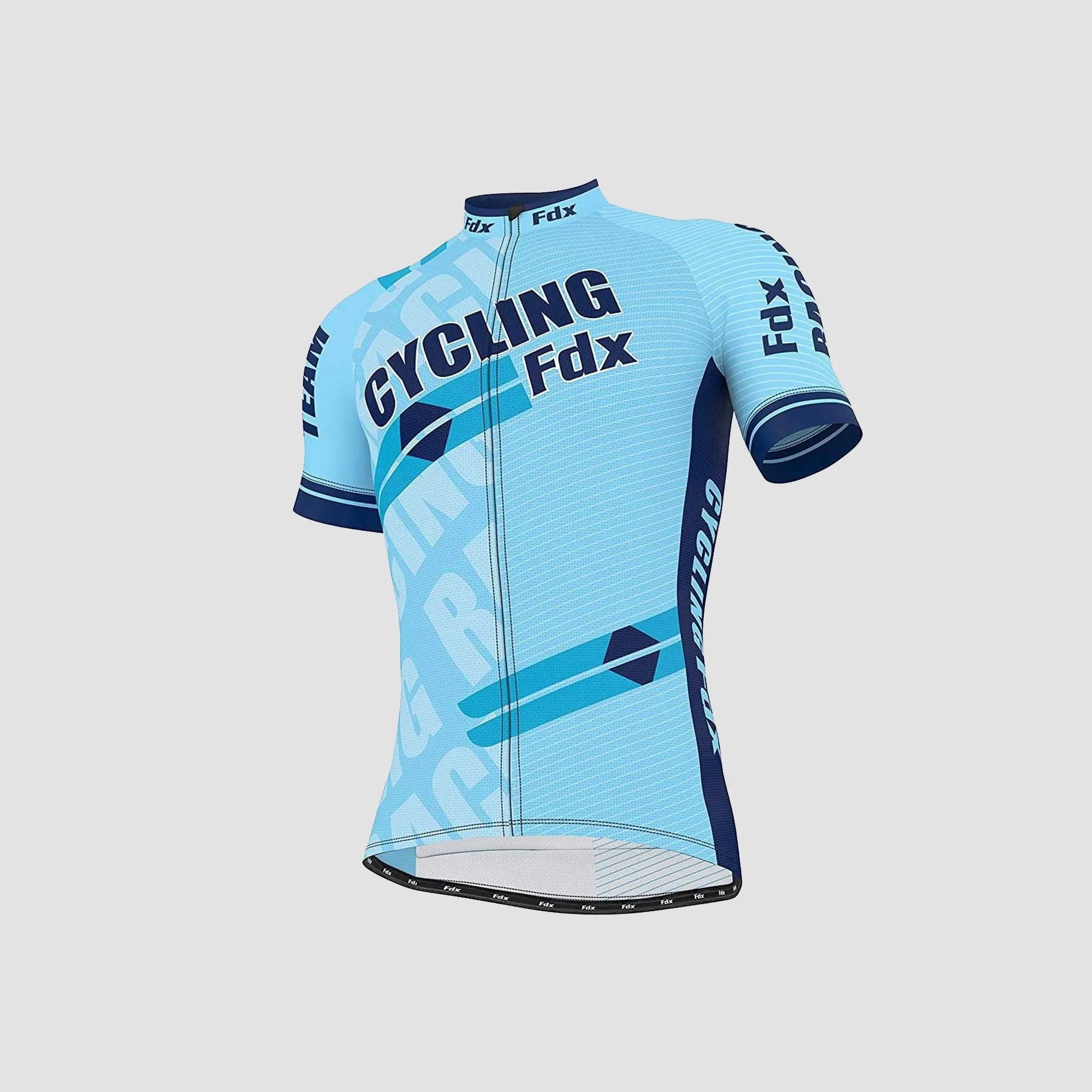 Fdx Core Blue Men's & Boy's Short Sleeve Summer Cycling Jersey