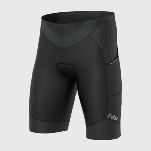 Fdx Essential Black Men's & Boy's Padded Cycling Shorts With Pockets