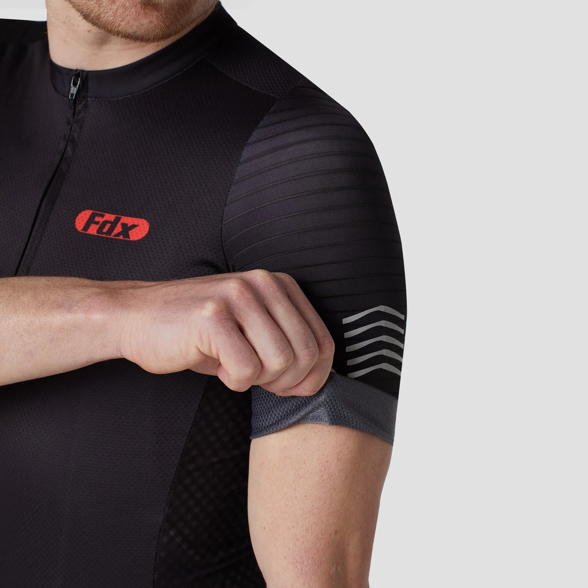 Fdx Essential Black Men's & Boy's Short Sleeve Summer Cycling Jersey