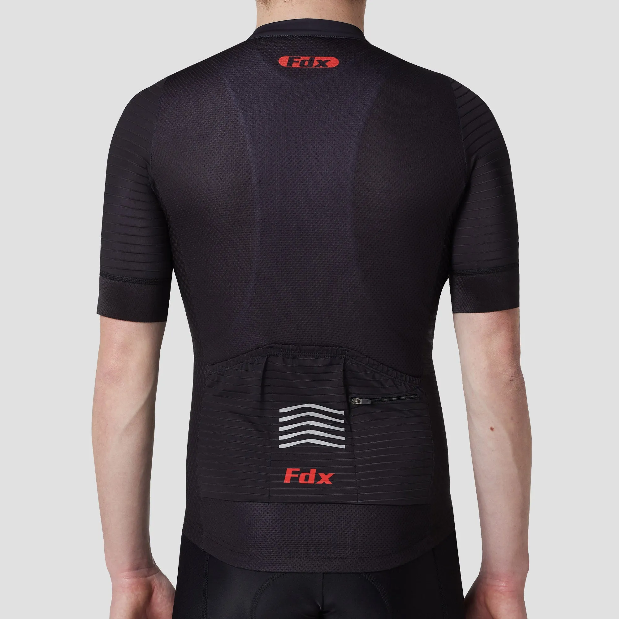 Fdx Essential Black Men's & Boy's Short Sleeve Summer Cycling Jersey