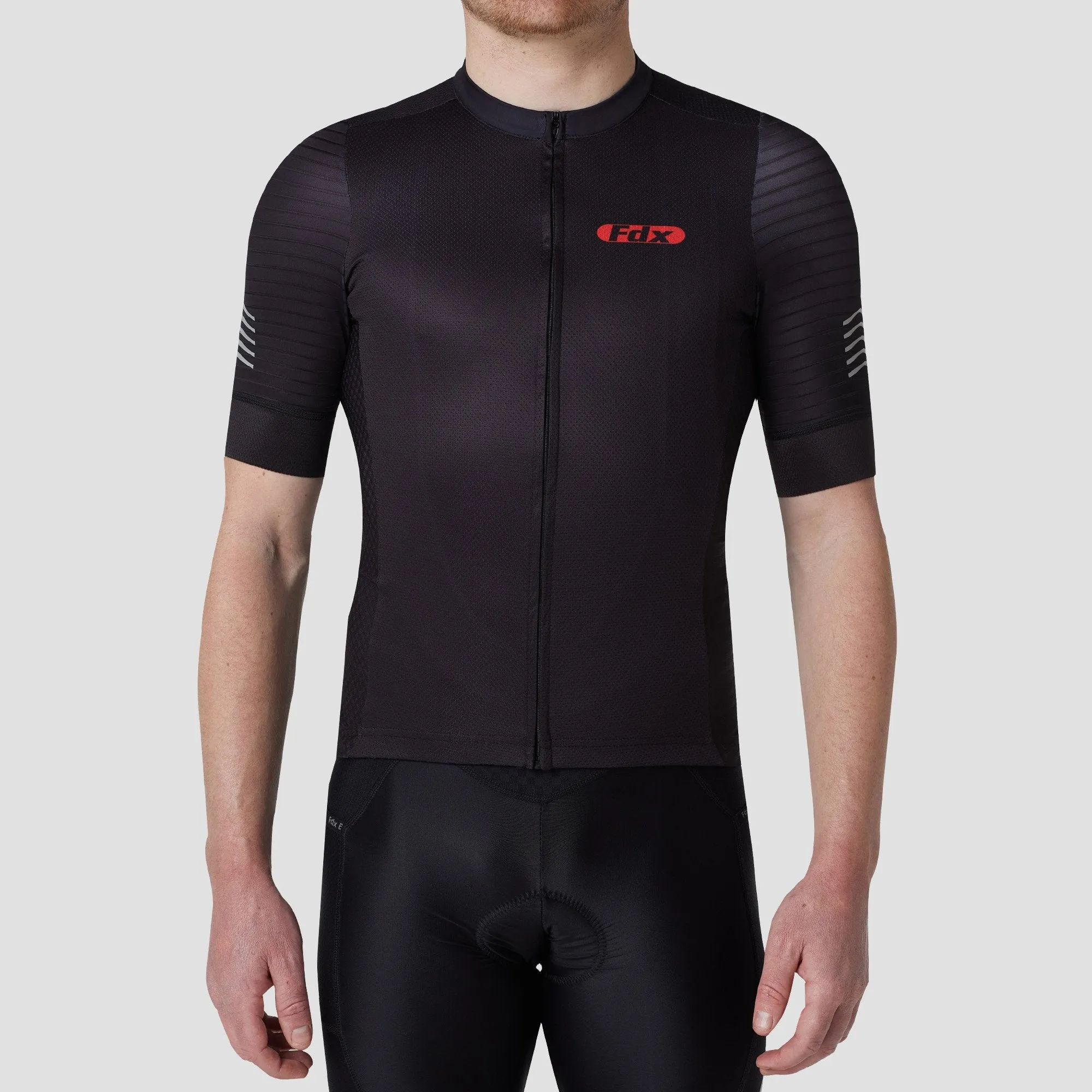 Fdx Essential Black Men's & Boy's Short Sleeve Summer Cycling Jersey