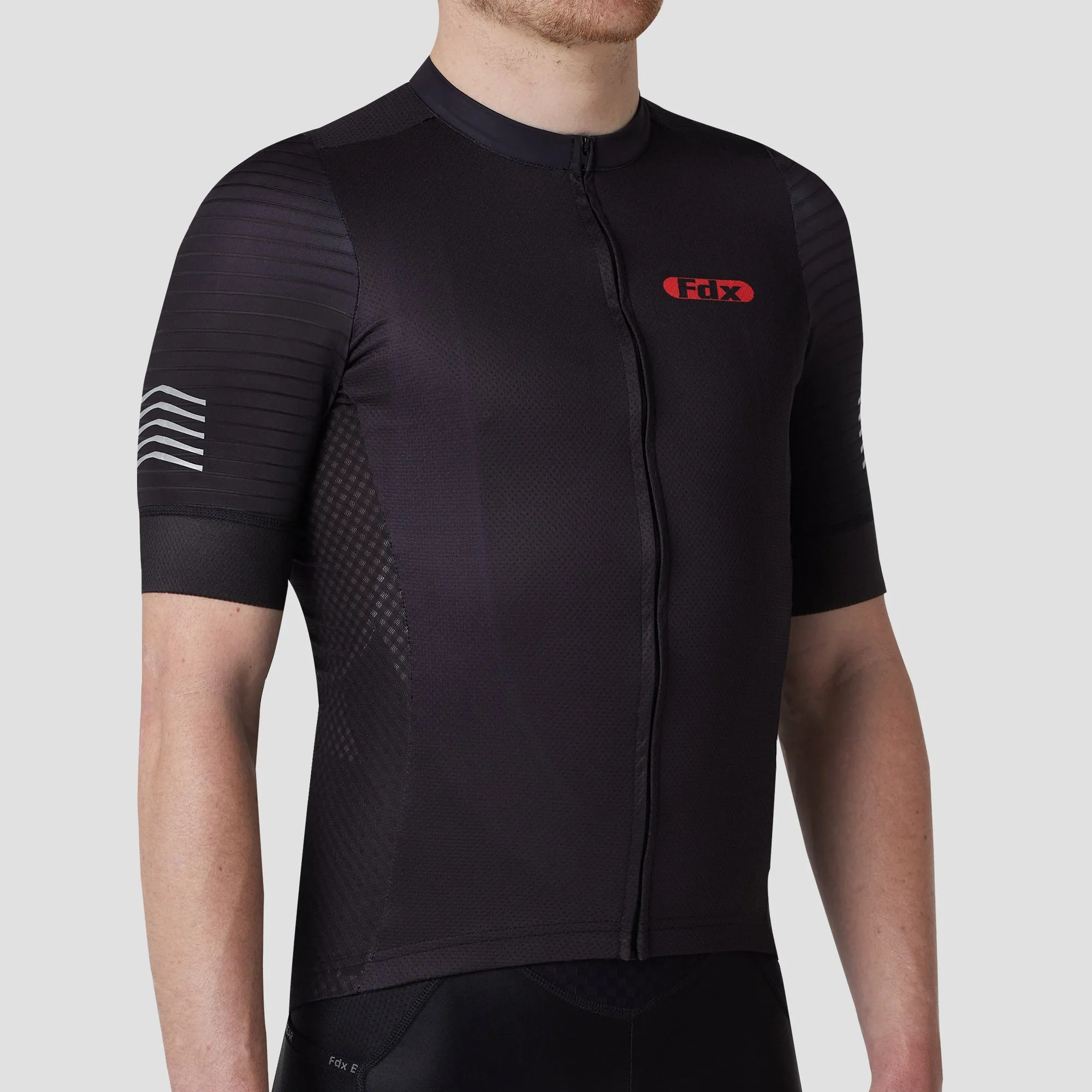 Fdx Essential Black Men's & Boy's Short Sleeve Summer Cycling Jersey