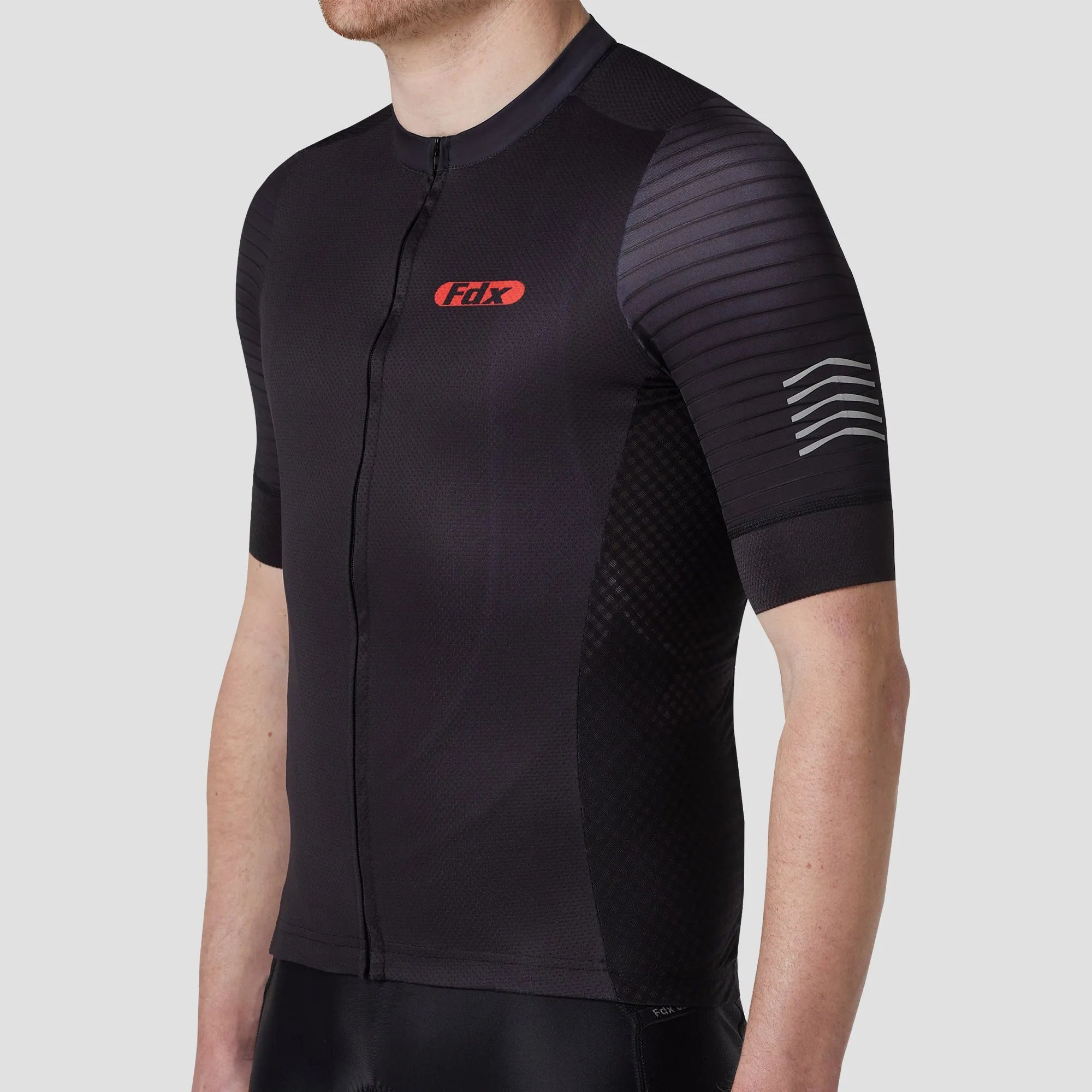 Fdx Essential Black Men's & Boy's Short Sleeve Summer Cycling Jersey