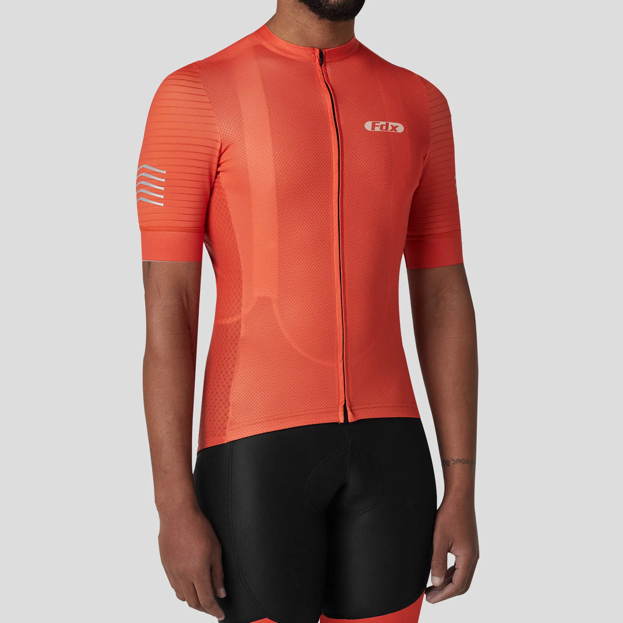 Fdx Essential Orange Men's & Boy's Short Sleeve Summer Cycling Jersey