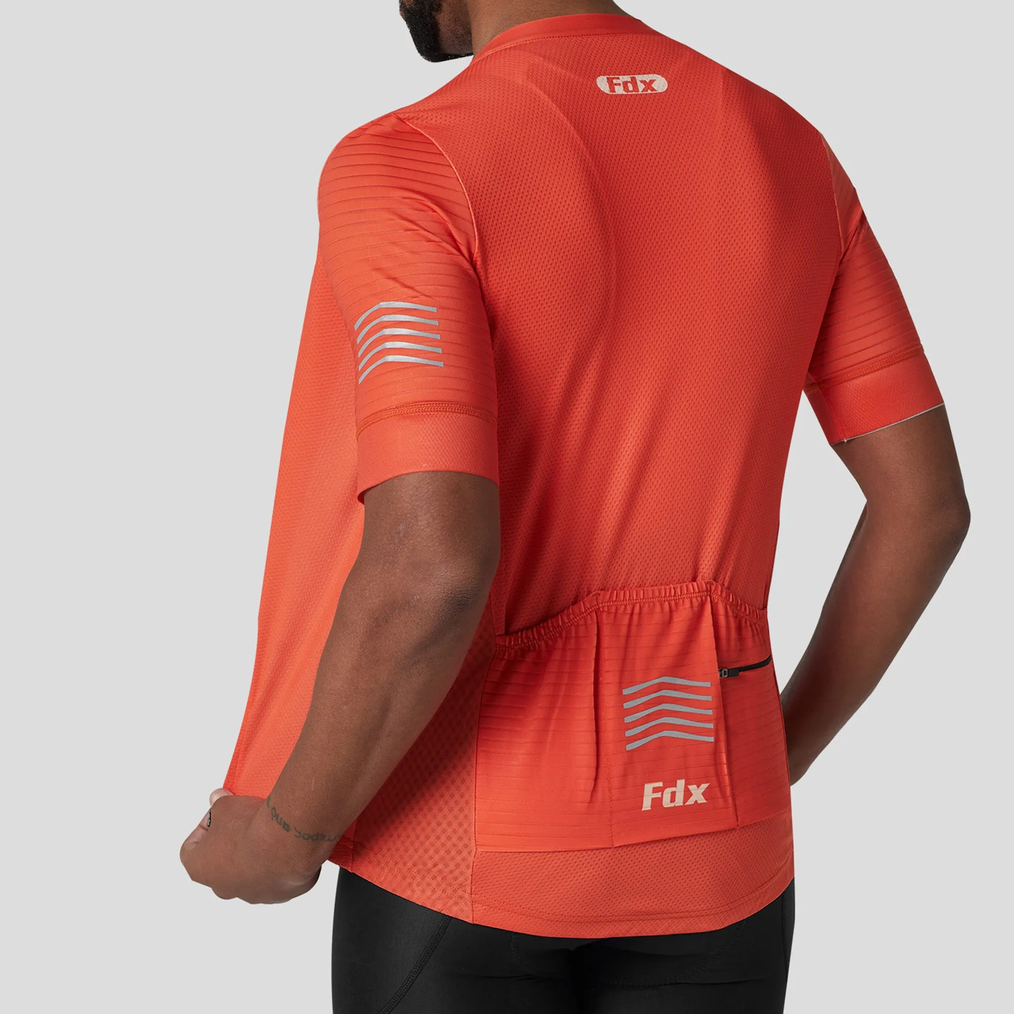 Fdx Essential Orange Men's & Boy's Short Sleeve Summer Cycling Jersey