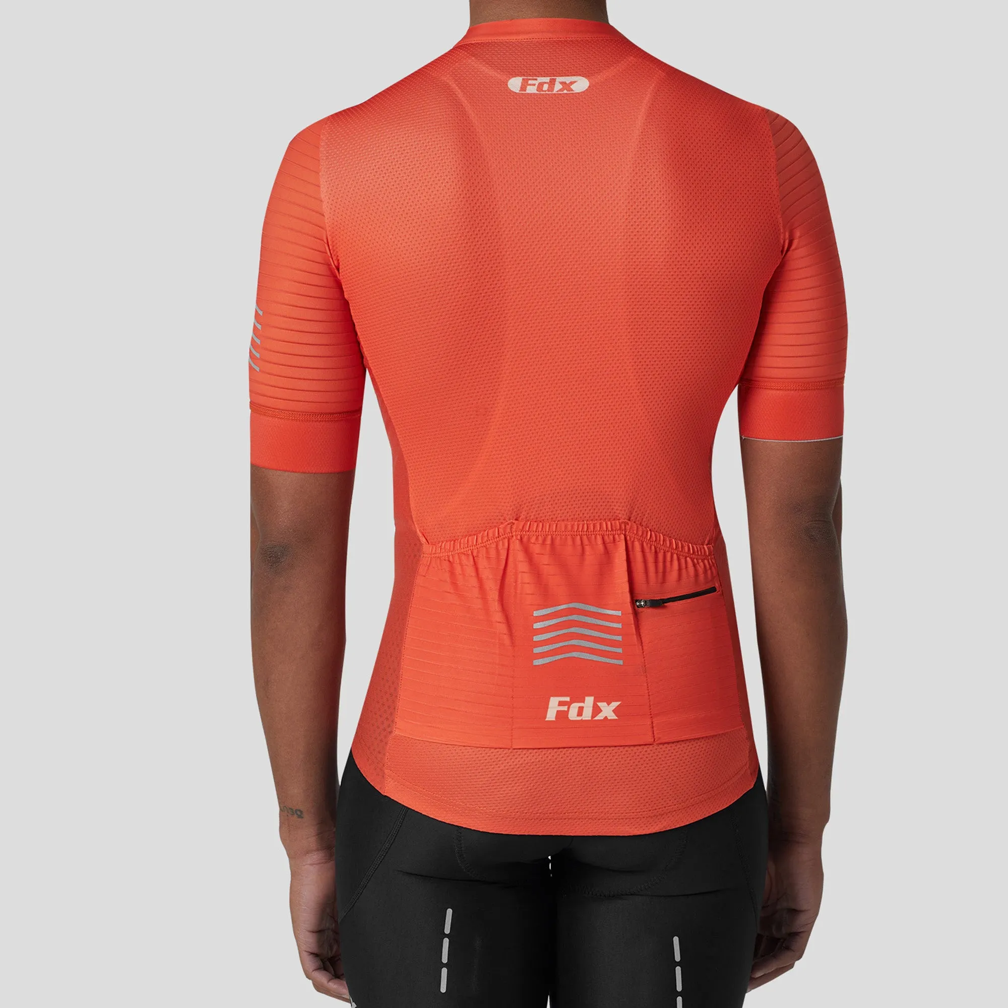 Fdx Essential Orange Men's & Boy's Short Sleeve Summer Cycling Jersey