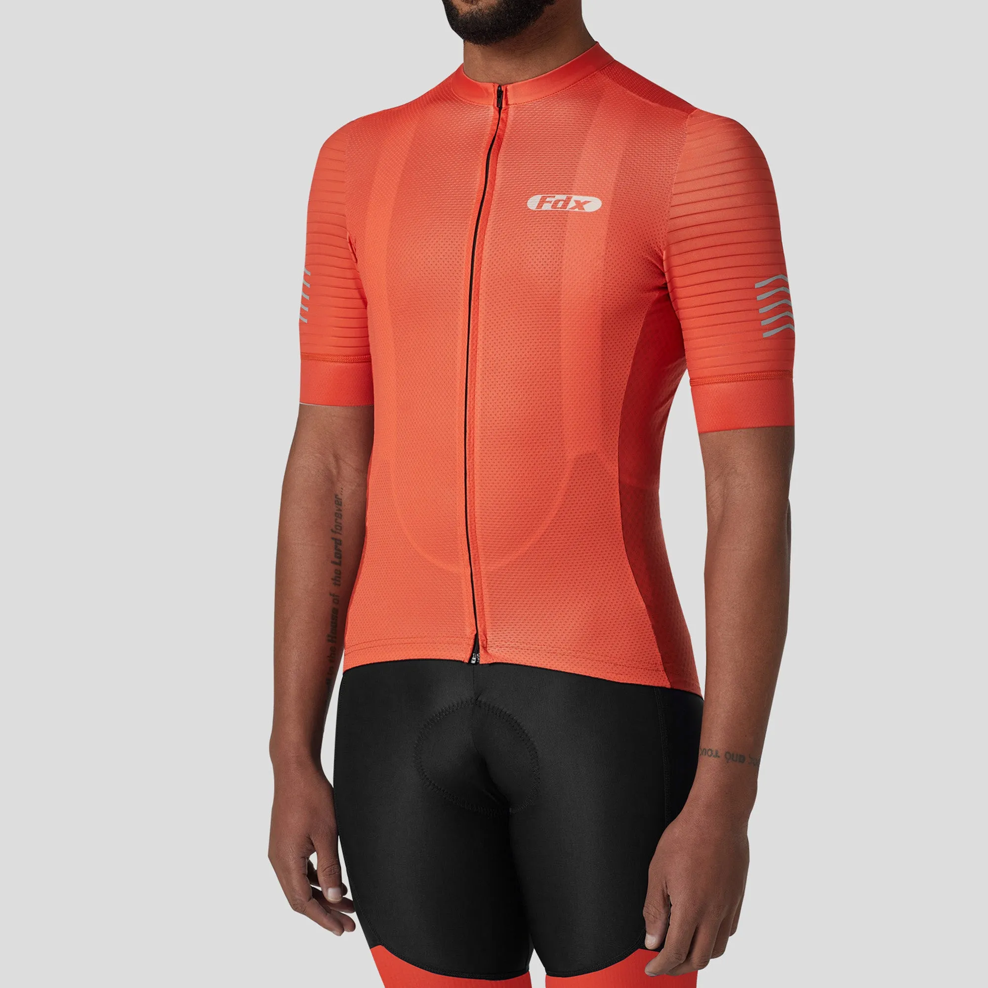 Fdx Essential Orange Men's & Boy's Short Sleeve Summer Cycling Jersey