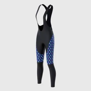 Fdx Ripple Navy Blue Women's & Girl's Padded Winter Cycling Bib Tights