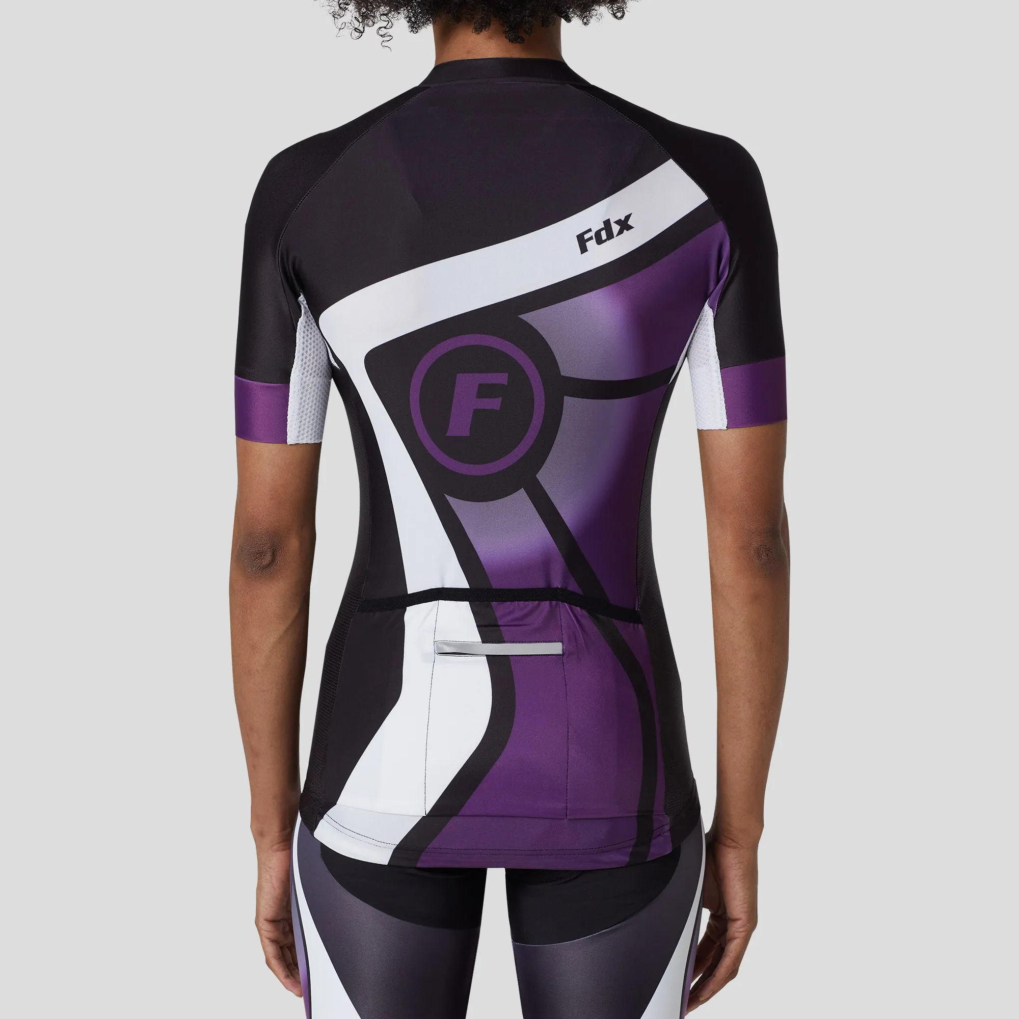 Fdx Signature Purple Women's & Girl's Short Sleeve Summer Cycling Jersey