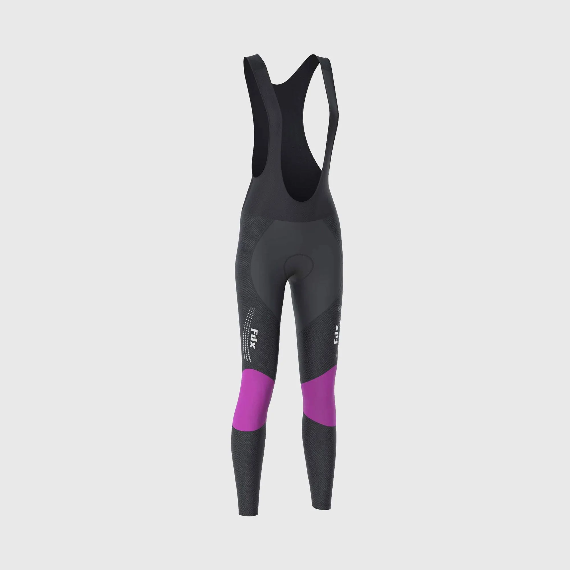 Fdx Thermodream Purple Women's & Girl's Winter Cycling Padded Bib Tights
