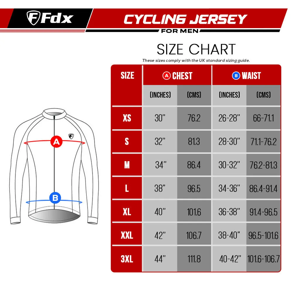 Fdx Viper Men's & Boy's Red Thermal Roubaix Long Sleeve Cycling Jersey