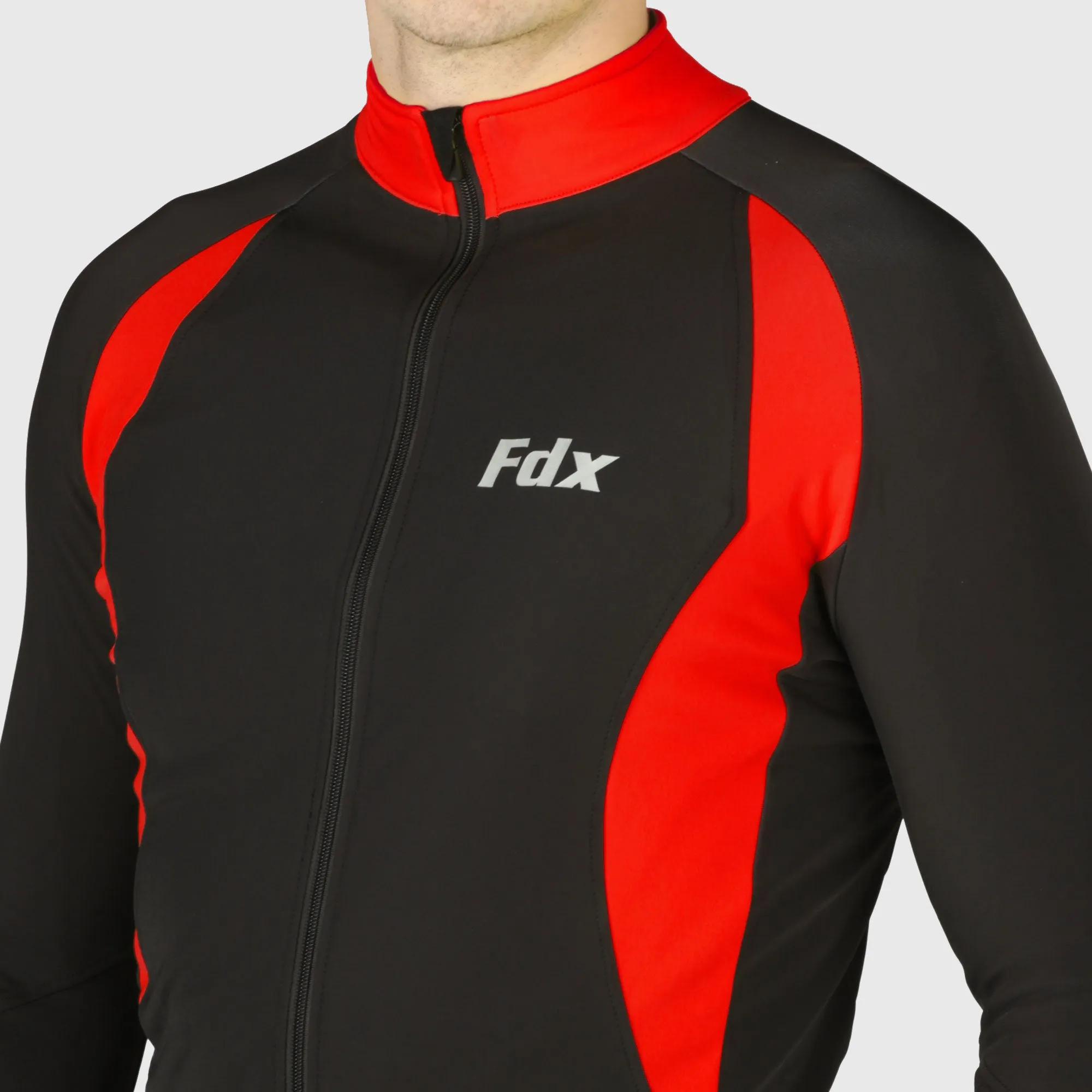 Fdx Viper Men's & Boy's Red Thermal Roubaix Long Sleeve Cycling Jersey