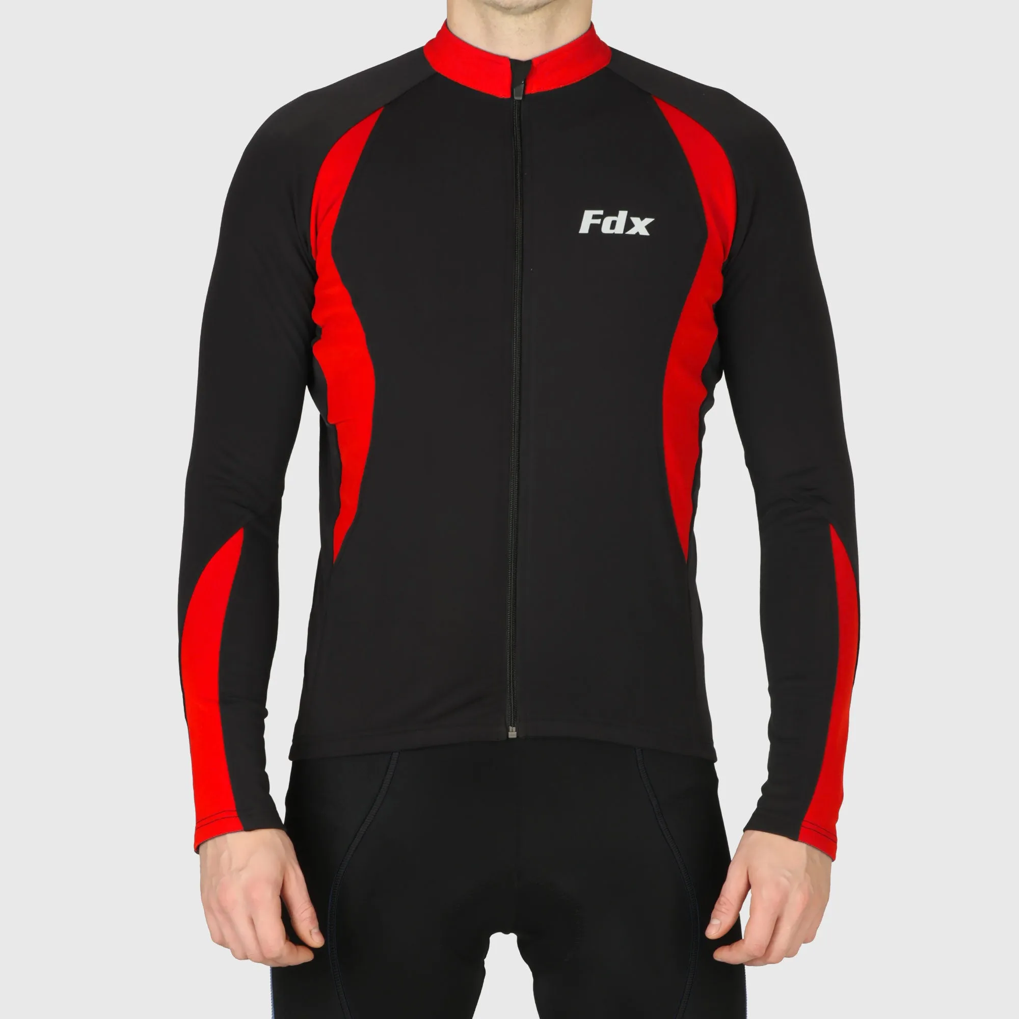 Fdx Viper Men's & Boy's Red Thermal Roubaix Long Sleeve Cycling Jersey