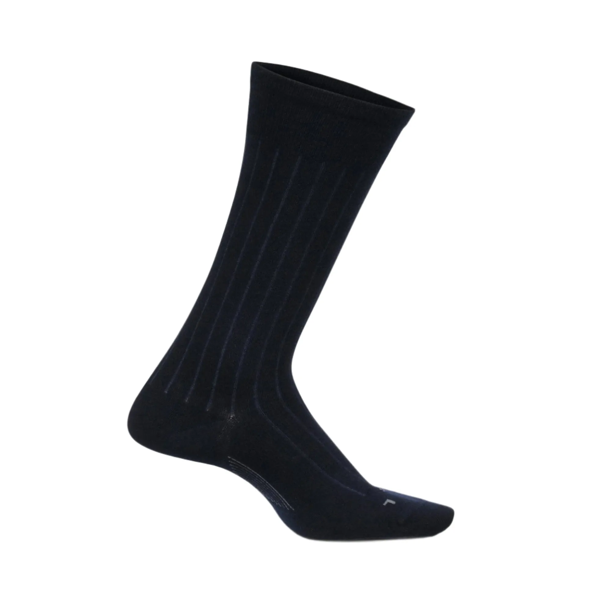 Feetures Mens Everyday Wide Rib Ultra Light Crew Socks