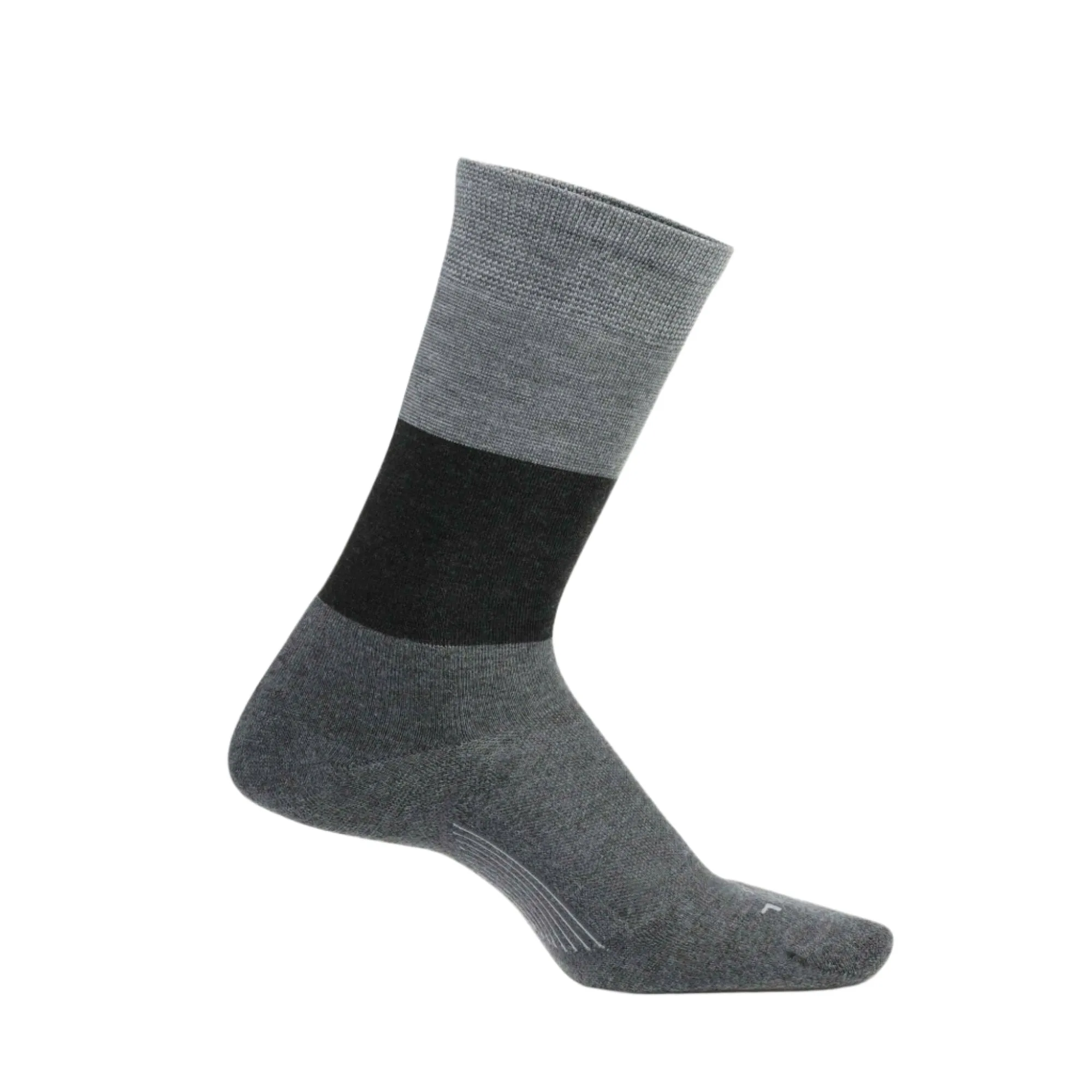 Feetures Womens Everyday Mod Block Cushion Crew Socks